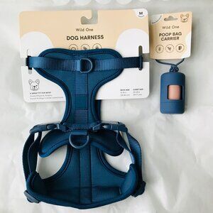 Dog Wild One Harness Soft cushioned & resilient   Size : M ,  Poop Bag Carrier